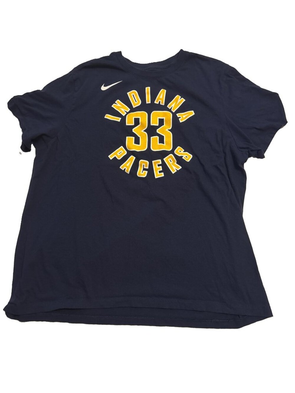 Nike T-Shirt Mens XXL Navy Blue Indiana Pacers Myles Turner 33 Basketball NBA